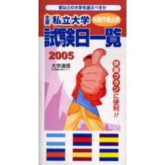 私立大学試験日一覧　２００５年度