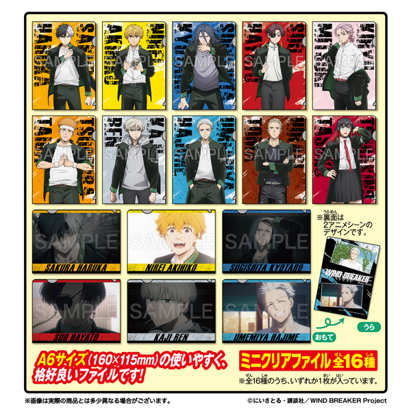 お礼や感謝伝えるプチギフト WIND BREAKER ミニクリアファイル【単品】（2025年8月以降発売 クリアファイル