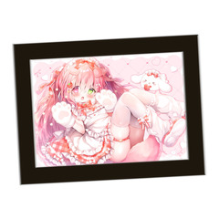 【絵師コレ】「はるいちご」複製原画 2　額・黒