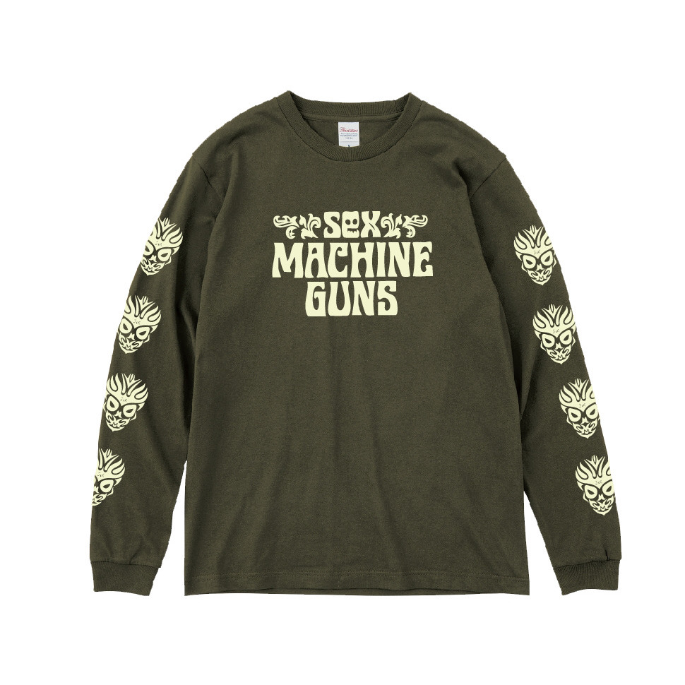 SEX MACHINEGUNS 復刻ロゴロングスリーブTシャツ カーキ Mサイズ 通販