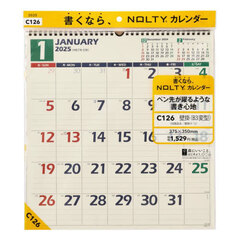 ＮＯＬＴＹ　カレンダー壁掛（Ｂ３変型）（２０２５年１月始まり）　Ｃ１２６