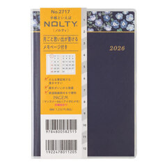 ＰＡＧＥＭ　ｂｙ　ＮＯＬＴＹ　ペイジェムマンスリーＡ６－ｉアイダにメモ日曜（ネイビー）［２７１７］　２０２６年１月始まり