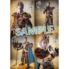 舞台版 誰ガ為のアルケミスト～聖ガ剣、十ノ戒～　キャストL判ブロマイド　4枚セット モンゼイン／上杉輝