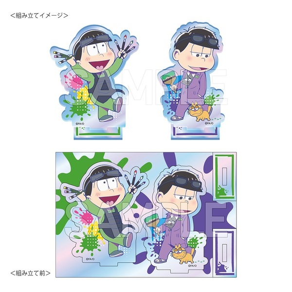 おそ松さん オーロラアクリルスタンド おえかき松 チョロ松&一松