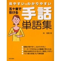 五十音で引ける手話単語集　見やすい・わかりやすい　ケータイで動画が見られる