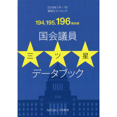 国会議員三ツ星データブック　質問王ランキング　１９４．１９５．１９６国会版　２０１８年１月～７月