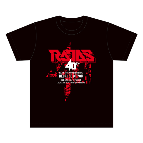 RAJAS】40th Anniversary Live Tシャツ Mサイズ ＜特典：チケット先行 