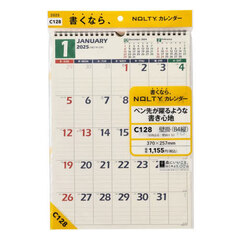 ＮＯＬＴＹ　カレンダー壁掛（Ｂ４縦）（２０２５年１月始まり）　Ｃ１２８