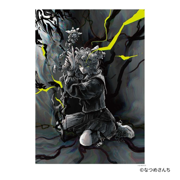 なつめさんち】原画展「SAVE PAINT」複製原画 UP SIDE DOWN_model eve