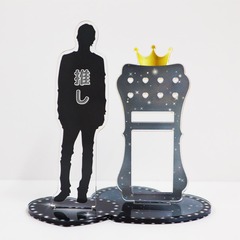 推し色　アクセサリースタンド　ブラック