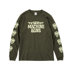 SEX MACHINEGUNS 復刻ロゴロングスリーブTシャツ　カーキ  XXLサイズ