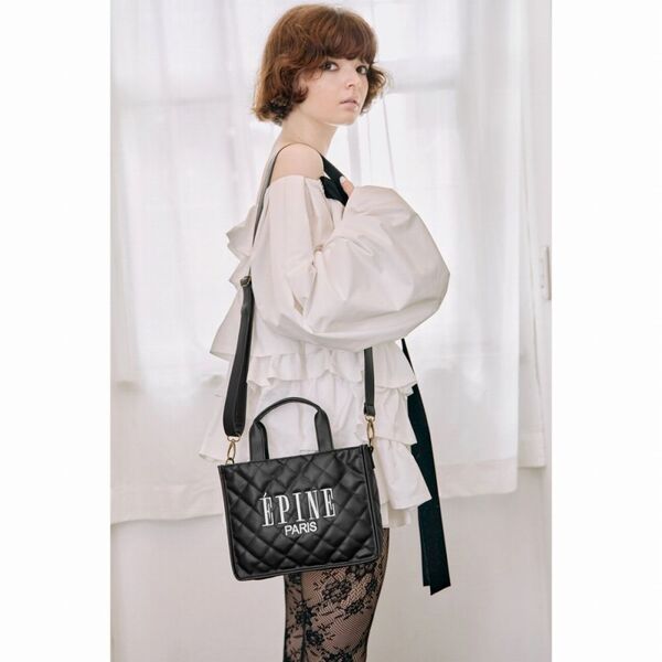 epine　エピヌ　即完売　ケープコート　ブラック piping cape 2way coat black | épine