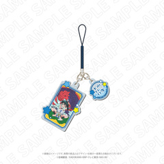 キャラディショナルトイ　ケロロ軍曹　花札柄アクリル根付ストラップ（ドロロ・小雪）