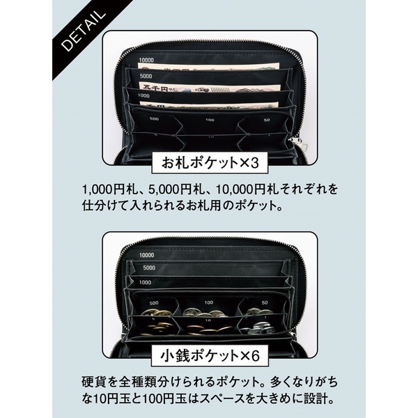 JAM HOME MADE スマートに会計できる 超仕分け財布BOOK DARK GREEN ver