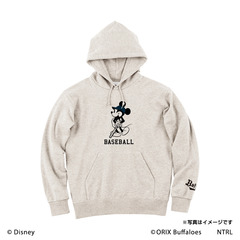 21ミッキーマウス（BASEBALL）/オリックス・バファローズ　フードプルパーカー