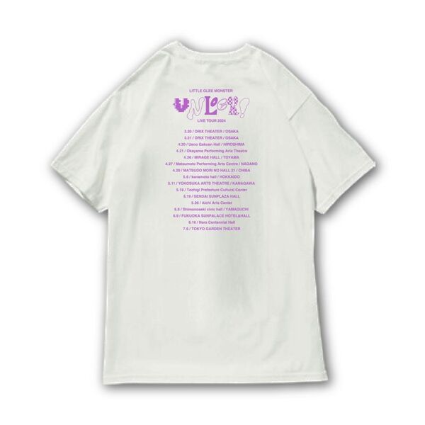 Little Glee Monster／UNLOCK!ツアーTシャツ／ホワイト