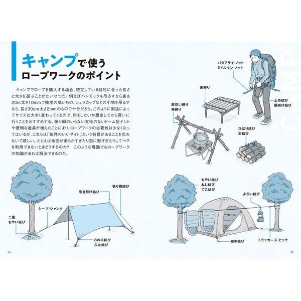 写真と図で見るロープとひもの結び方大全