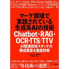マーケ領域で実践されている生成系ＡＩの技術　Ｃｈａｔｂｏｔ・ＲＡＧ・ＯＣＲ・ＴＴＳ／ＴＴＶ－ＡＩ関連技術スタックの構成要素を徹底詳解