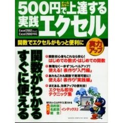 ５００円で上達する実践エクセル　関数でエクセルがもっと便利に　オールカラーでよくわかる