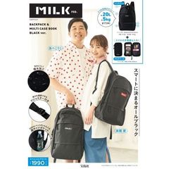 MILKFED. BACKPACK & MULTI CASE BOOK BLACK ver.