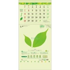 グリーン3ヶ月eco-上から順タイプ- 　2024年カレンダー