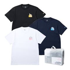 3-Pack 半袖 パフォーマンス Tシャツ ちいかわ / ちいかわ・ハチワレ・うさぎ ホワイト/ブラック/ネイビー Sizes：XL