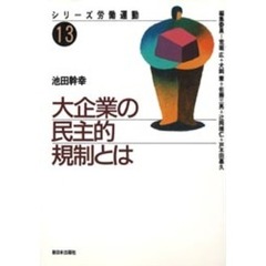 大企業の民主的規制とは