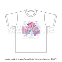 「桜ミク×Shibuya Sakura Stage」 フルカラーTシャツ Art by しゅがお（2026年10月以降発売予定）