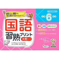 国語習熟プリント　学校でも、家庭でも教科書レベルの力がつく！　小学６年生　大判サイズ