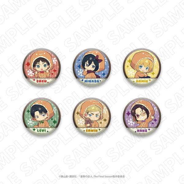 3 o'clock 進撃の巨人 ミニキャラ缶バッジ（ハンジ） 通販