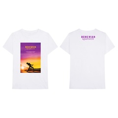 映画『ボヘミアン・ラプソディ』　Sunset Bohemian Rhapsody Movie T-Shirt White S