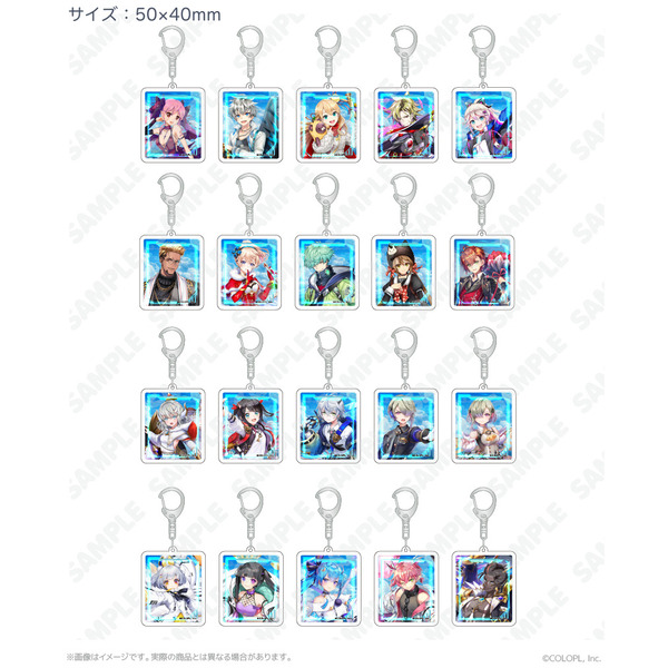 wcatトレーディングアクリルキーホルダー ランダム