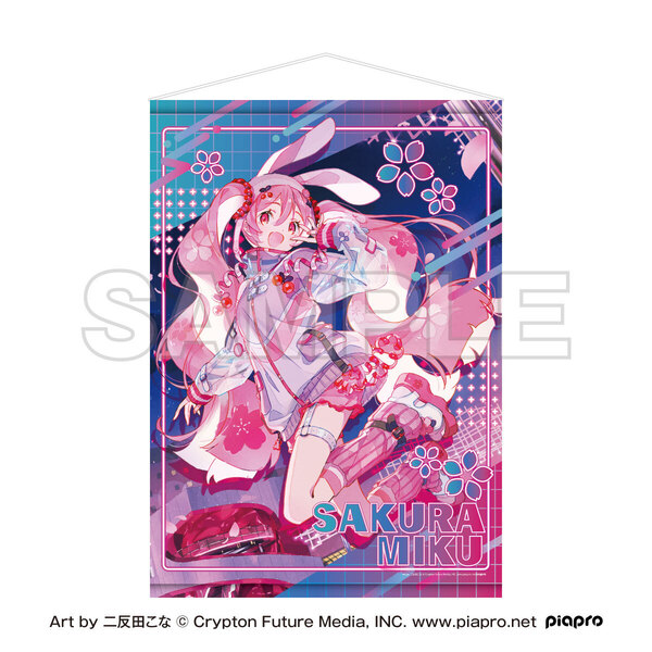 桜ミク×Shibuya Sakura Stage」 B2タペストリー Art by 二反田こな