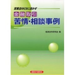 金融取引　苦情・相談事例