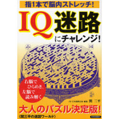 ＩＱ迷路にチャレンジ！　指１本で脳内ストレッチ！　右脳でひらめき、左脳で読み解く