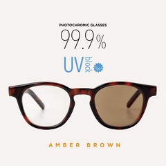 99.9% UV block 調光グラス AMBER BROWN（セブン‐イレブン／セブンネット限定）