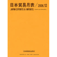 日本貿易月表　国別品別　２００６．１２