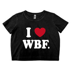 WILD BUNCH FEST. 2025 I （ハートマーク） WBF.　クロップド TEE ブラック（ピグメント加工）