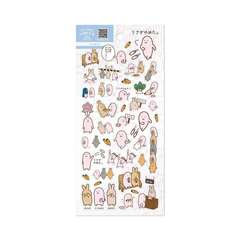 うさぎやめた。透明シール＆ジッパーバッグ＆ふせんセット