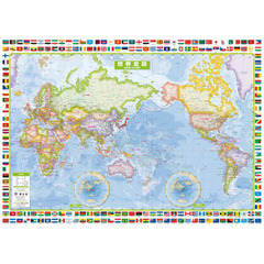 国旗入り　世界全図