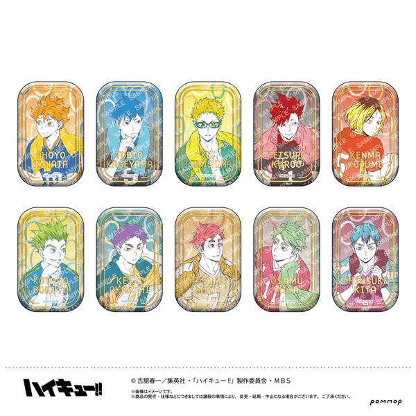 ハイキュー!!スクエア缶バッジ オフショット×カラー第二弾 1BOX ハイキュー!!スクエア缶バッジ【BOX】（オフショット×カラー第二弾