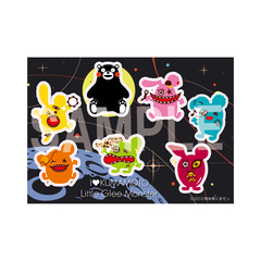 Little Glee Monster／くまモン×リトグリ ステッカーシート