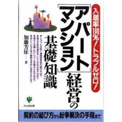 アパート・マンション経営の基礎知識　入居率１００％！トラブルゼロ！