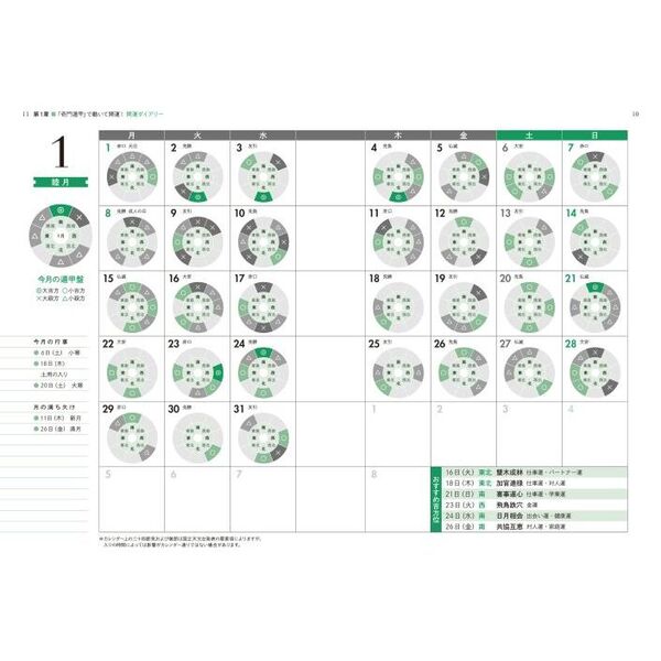 2023年遁甲盤入り卓上カレンダー - カレンダー・スケジュール