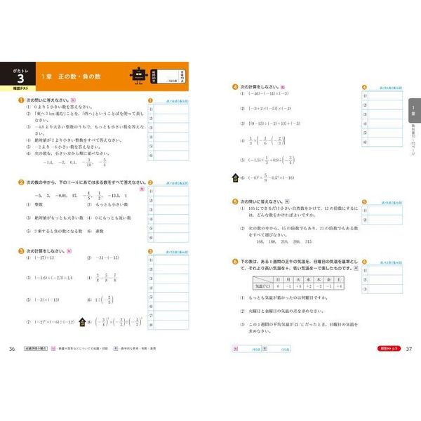 教科書ぴったりトレーニング 中学1年 数学 啓林館版