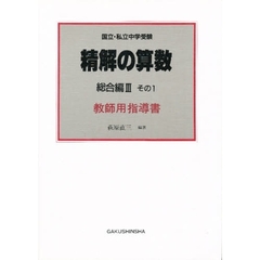 精解の算数　総合編　　　３　教師用指導１