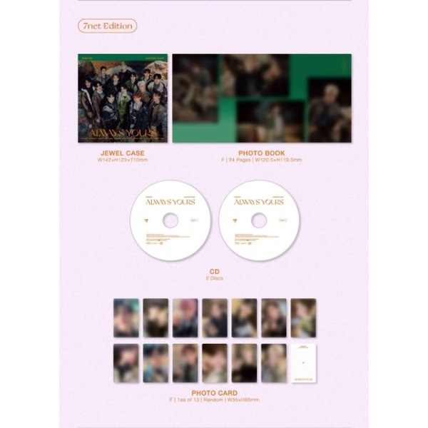 SEVENTEEN／JAPAN BEST ALBUM「ALWAYS YOURS」（セブンネット盤／2CD+24P PHOTO  BOOK）（セブンネット限定特典：L版生写真(絵柄13種類のうち1種類ランダム)）