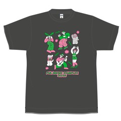 PIA FES 2025 ピグメントＴシャツ 黒×ピンク・グリーン