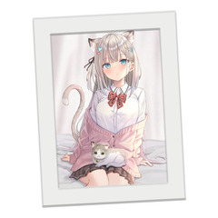 【絵師コレ】「秋乃える」複製原画　額・白