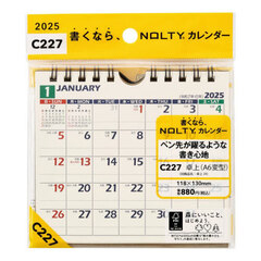 ＮＯＬＴＹ　カレンダー卓上（Ａ６変型）（２０２５年１月始まり）　Ｃ２２７